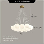 Luminous Sphere Glass French Style Chandelier Lamp