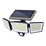 3-head integrated-panel 208 LED solar motion sensor outdoor light