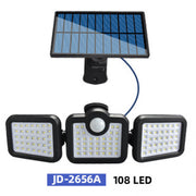 3-head split-panel JD2656A solar motion sensor outdoor light