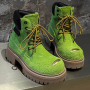 Mossy Green Anti-Slip Combat Boots