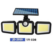 3-head one-piece 171 COB solar motion sensor outdoor light