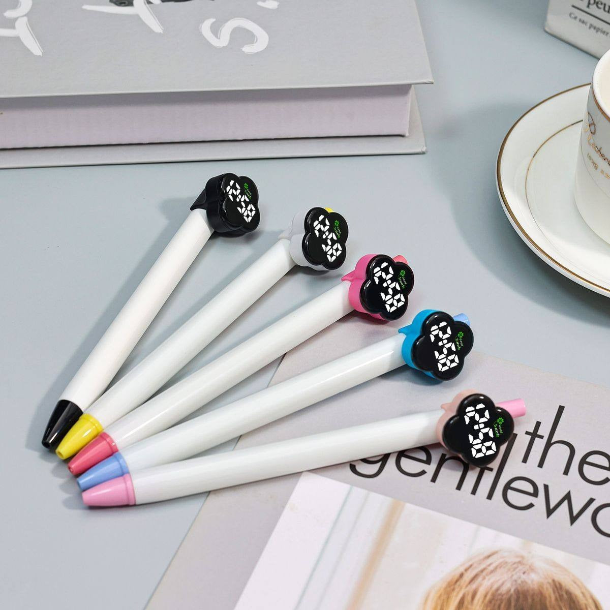 Four Leaf Clover Pen Tip LED Watch
