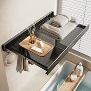 Ultra Suction Expandable Towel Storage Organizer Rack