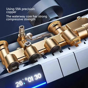 Full Copper Digital Display Piano Key Shower Set