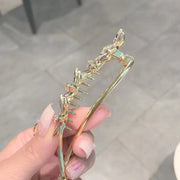 Butterfly Spark Zircon Flower Hairpin
