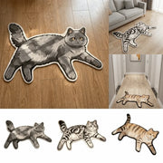 Pawprint Cute Cat-Shape Area Rug