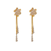 Shiny Snowflake Korean Style Earrings
