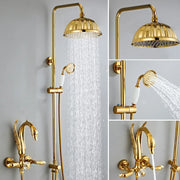 Gold Swan Design Rainfall Shower System