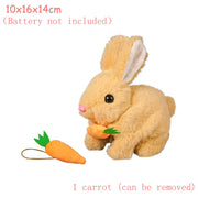 Carrot Munching Interactive Bunny Plush Toy