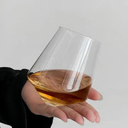 Tilted Base Whiskey Rocking Glass