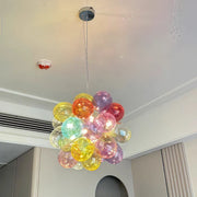 Bubbleburst Colorful Glass Orb Pendant Chandelier