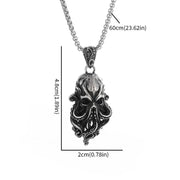 Gothic Skull Octopus Tentacle Necklace
