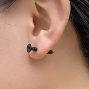 Realistic Screw Industrial Steel Earrings