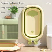 Foldable Temperature Sensor Display Baby Bathtub