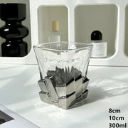Geometric Onyx Base Glass Cup