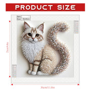 Hush Fluffy Kitten Rhinestone Wall Canvas