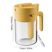 Transparent Glass Lockable Airtight  Seasoning Jar with Spoon