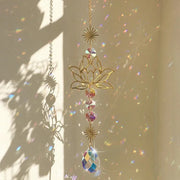 Lotus Crystal Sun Catcher Rainbow Prism