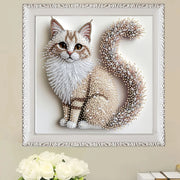 Hush Fluffy Kitten Rhinestone Wall Canvas