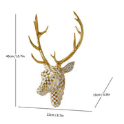 Artistic Deer Head Sculptural Wall Decor