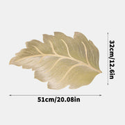 Gold Leaf Shape Decorative Serving Tray