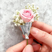 Elegant Flower Holder Brooch Pin