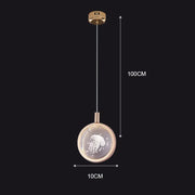 Nordic Crystal Halo Pendant Light