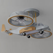 Futuristic Helicopter LED Ceiling Fan Lamp