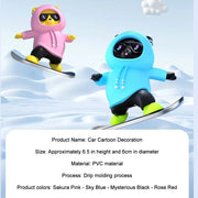 Skate Lover Bear Car Decor