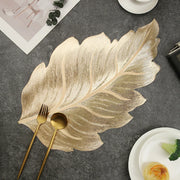 Gold Leaf Shape Decorative Serving Tray