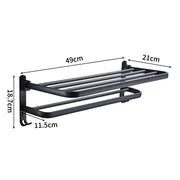 Elegant Life Space-Saving Foldable Aluminum Towel Rack