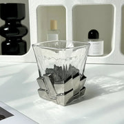 Geometric Onyx Base Glass Cup