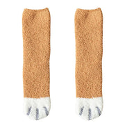 Plush Winter Cute Cat Paws Sock