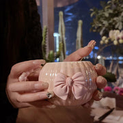 Pastel Bowknot Ribbed Teacup