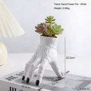 Nightcrawl Gothic Hand Ceramic Planter Pot