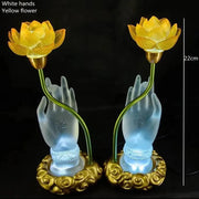 Sacred Lotus Hand Crystal Lamp