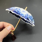 Traditional Floral Ceramic Umbrella Tea Strainer