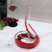 Artisan Blown Snake-Shaped Glass Wine Separator