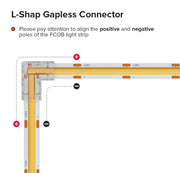 L Shaped Transparent LED Strip Connector