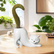 Grow a Tail Cat-Shaped Planter Vase