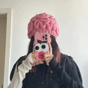 Too Much IQ Knitted Brain Beanie