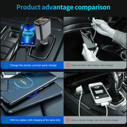 Starry Sky Retractable Cable Car Projector Charger