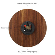 Nordic Luminous Wood Silent Wall Clock