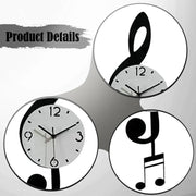 Musical Note Pendulum Wall Clock