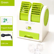 Dual-Outlet Turbo Cooling Desk Humidifier Fan