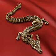 Mystic Scales 3D Brass Dragon Home Decor
