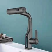 Liftable Digital Temperature Display Waterfall Basin Faucet