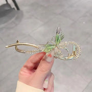 Butterfly Spark Zircon Flower Hairpin