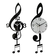 Musical Note Pendulum Wall Clock