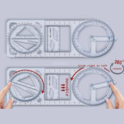 Math Genius Multi-Angle Drawing Precision Ruler